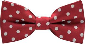 img 4 attached to 🔴 Red Classic Handmade Pre-Tied Boys' Bow Ties by Carahere - Stylish Accessories