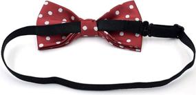 img 2 attached to 🔴 Red Classic Handmade Pre-Tied Boys' Bow Ties by Carahere - Stylish Accessories