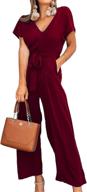 👗 ecowish women's clothing sleeves jumpsuit with pockets - ideal for jumpsuits, rompers & overalls logo