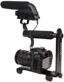 img 1 attached to 📹 Movo VH300 Aluminum Video Stabilizer Handle for DSLR's, Mirrorless Cameras, and Camcorders - Collapsible Design