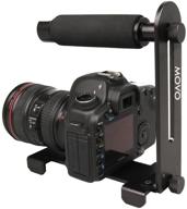 📹 movo vh300 aluminum video stabilizer handle for dslr's, mirrorless cameras, and camcorders - collapsible design logo