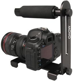 img 4 attached to 📹 Movo VH300 Aluminum Video Stabilizer Handle for DSLR's, Mirrorless Cameras, and Camcorders - Collapsible Design