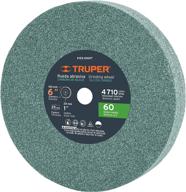 🔸 truper pies-6160t 6-inch silicon carbide bench grinding wheels with grit 60, 1-inch thickness, and 1-inch drill - pack of 1 logo