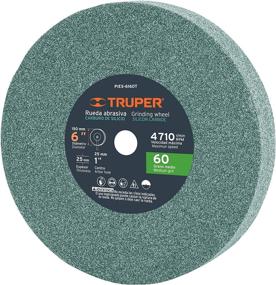 img 2 attached to 🔸 TRUPER PIES-6160T 6-Inch Silicon Carbide Bench Grinding Wheels with Grit 60, 1-Inch Thickness, and 1-Inch Drill - Pack of 1