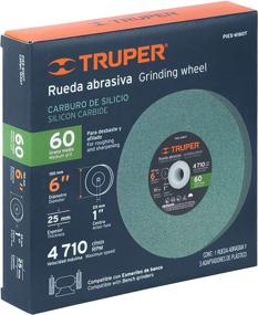 img 1 attached to 🔸 TRUPER PIES-6160T 6-Inch Silicon Carbide Bench Grinding Wheels with Grit 60, 1-Inch Thickness, and 1-Inch Drill - Pack of 1