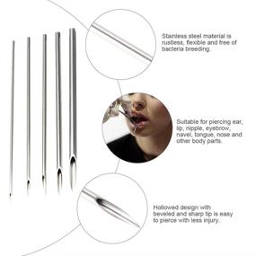 img 2 attached to 💎 Autdor 8Pcs Professional Belly Piercing Kit: Complete Set with Jewelry, Needles, Clamps, and Navel Rings