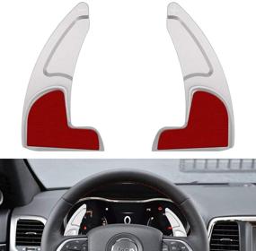 img 4 attached to 🚗 Улучшение селектора на рулевом колесе Jeep Grand Cherokee - алюминиевая продленная лопатка переключения (Матовое серебро), совместимость с 2014-2019 годами