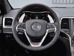 img 3 attached to 🚗 Улучшение селектора на рулевом колесе Jeep Grand Cherokee - алюминиевая продленная лопатка переключения (Матовое серебро), совместимость с 2014-2019 годами