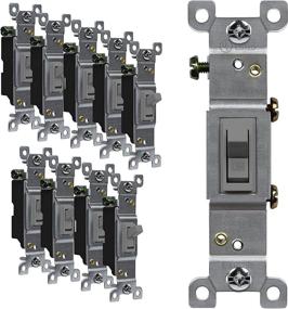 img 4 attached to ENERLITES 15A Toggle Light Switch, Single Pole, 120-277V, Grounding Screw, Gray (10 Pack) - UL Listed, Residential Grade, 88115-GR-10PCS, 10 Count