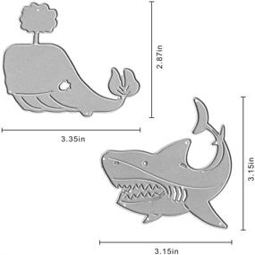 img 1 attached to 🐋 Океанская касатка, толщинкой металлический акула: Идеальный шаблон для тиснения при изготовлении открыток, скрапбукинга и эффектного резьбы по металлу.