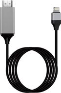 📱 адаптер hdmi apple mfi сертифицированный для iphone 12/11 pro, se, xs xr x и многих других - синхронизация изображения на телевизоре/проекторе/мониторе - не требуется источник питания логотип