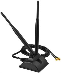 img 3 attached to Enhance WiFi Signal with Eightwood Dual Band RP-SMA Male WiFi Antenna + Cable 2-Pack for M.2 NGFF Network Card PC Computer