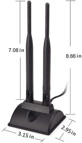 img 2 attached to Enhance WiFi Signal with Eightwood Dual Band RP-SMA Male WiFi Antenna + Cable 2-Pack for M.2 NGFF Network Card PC Computer