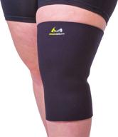 🦵 neoprene knee sleeve for plus size individuals - compression support brace for arthritis joint pain, perfect fit for overweight to obese thighs and legs (3xl wide) logo