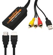 🔌 1080p hdmi to av composite adapter cable - connect amazon fire stick, apple tv, roku, chromecast, pc, laptop and more hdmi devices to older tv logo