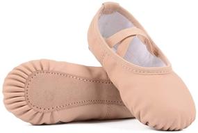 img 4 attached to Ambershine Leather Ballet Toddlers Slippers Girls' Shoes and Athletic