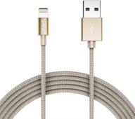 🔌 premium nylon braided gold apple mfi certified lightning to usb cable - 4 ft – crave logo