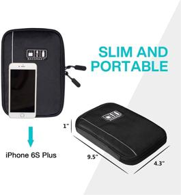 img 1 attached to 🔌 BAGSMART Small Travel Cable Organizer Bag for Electronics: Hard Drives, Cables, USB, SD Card - Black