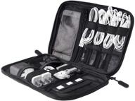 сумка-органайзер bagsmart для мелких предметов электроники: жесткие диски, кабели, usb, sd-карты - черного цвета. логотип