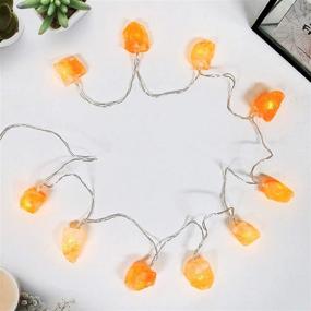 img 3 attached to AMIR Himalayan Salt Lamp String Light with Rock, Salt Rock String Lights - Genuine Himalayan 🌟 Crystal Salt Lamps with 78 Inches USB Cable, 10 Hand Carved Rock String Night Light, Decorative Lights