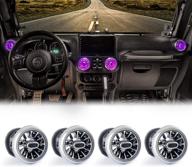 🚗 maiker 32 color led atmosphere light air vent led ambient light for 2011-2017 jeep wrangler jk jku (4pcs) logo