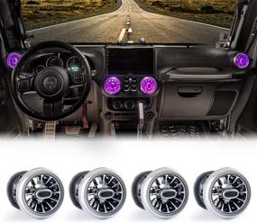 img 4 attached to 🚗 MAIKER 32 Color LED Atmosphere Light Air Vent LED Ambient Light for 2011-2017 Jeep Wrangler JK JKU (4pcs)