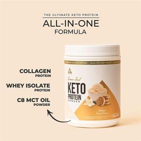 img 1 attached to 🥛 LevelUp® Grass-Fed Keto Protein Powder: Collagen Peptides, Pure C8 MCT Oil, Irish Butter, Whey Protein Isolate - Best Ketogenic Shake Supplement (Vanilla Sweet Cream)