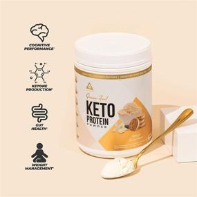 img 2 attached to LevelUp® Протеиновый порошок Grass-Fed Keto: коллагеновые пептиды, чистое C8 MCT-масло, ирландское масло, изолят сывороточного протеина - лучший кетогенный коктейль-добавка (ванильный сладкий крем)