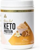 🥛 levelup® grass-fed keto protein powder: collagen peptides, pure c8 mct oil, irish butter, whey protein isolate - best ketogenic shake supplement (vanilla sweet cream) logo