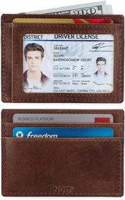 img 3 attached to NKPT Men's Premium Leather Holder Wallet - Accessories and Organizers for Cards, Cases, and Money