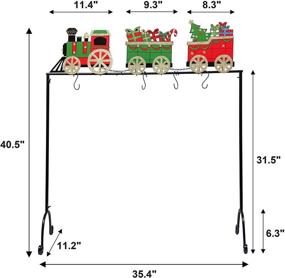 img 2 attached to 🎅 Decorative Christmas Stocking Holder Stand: FORUP Christmas Train Hangers