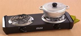 img 2 attached to 🔌 IMUSA USA GAU-80306 1750-Watt Electric Double Burner in Black