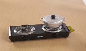 img 1 attached to 🔌 IMUSA USA GAU-80306 1750-Watt Electric Double Burner in Black