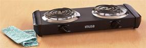 img 3 attached to 🔌 IMUSA USA GAU-80306 1750-Watt Electric Double Burner in Black