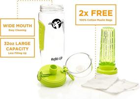 img 2 attached to Refreshing Refill-Life: 32 oz Fruit Infused Water Bottle for Instant Hydration