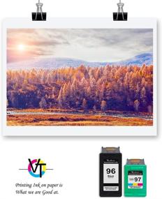 img 3 attached to 🖨️ 5-Pack Valuetoner Remanufactured Ink Cartridge Replacement for HP 96 & 97 C8767WN C9363WN Printer - 3 Black, 2 Tri-Color Bundle