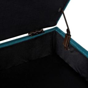 img 1 attached to 🪑 Christopher Knight Home Zahra Teal/Dark Brown Fabric Storage Ottoman: Sleek and Versatile Storage Solution