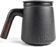 ceramic porcelain infuser with sandalwood handle логотип