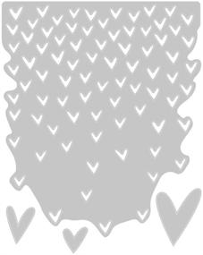 img 3 attached to 💕 Набор трафаретов Tim Holtz Sizzix Thinlits: падающие сердца - многоцветный (4 шт)