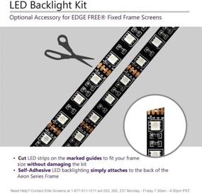 img 1 attached to 📺 Elite Screens 110-inch 16:9 Aspect Ratio LED Kit Strip Lights with Remote Control (2018 Version) - Enhanced Projection Screen Experience!