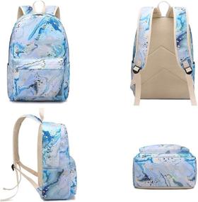 img 1 attached to School Backpack For Teen Girls Women Laptop Backpack Marble College Bookbags Middle School Travel Work Commuter Back Pack(Marble Blue)