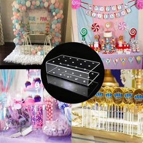 img 2 attached to Convenient Fox Claw Lollipop Holder Cake Pop Stand Display with 2 Packs and 100PCS Each – Clear Treats Bags, Lollipop Sticks & Gold Twist Ties, Ideal Candy Cake Pop Making Tools (2)