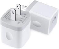 🔌 tepoo 2 pack 1a 5v single port usb wall charger for iphone se, 11 pro max, xs, xr, x, 8 plus, samsung galaxy s20, s10, s9, note 10, lg, android phone - power adapter plug charging block brick cube box logo