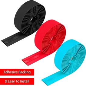 img 2 attached to 🚲 Awpeye 3 Pairs Bicycle Handlebar Tape EVA Road Bike Bar Tape with End Plugs Cycling Handle Wraps 6 Rolls - Black, Red, Bianchi Green