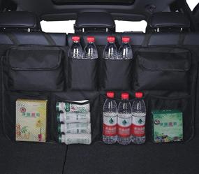 img 2 attached to ZHMNEG Car Trunk Organizer: Super Capacity SUV Hanging Organizer with 8 Large Storage Bags