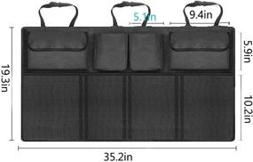 img 1 attached to ZHMNEG Car Trunk Organizer: Super Capacity SUV Hanging Organizer with 8 Large Storage Bags