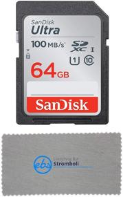 img 3 attached to 💽 Карта памяти SanDisk 64 ГБ SD Ultra для камер Canon EOS M200, M100, M50, M5, M6 беззеркальной (SDSDUNR-064G-GN6IN) комплект с салфеткой из микрофибры Everything But Stromboli