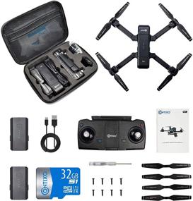 img 3 attached to Ultimate Aerial Experience: Contixo 4K GPS Quadcopter Drone with 🚁 HD FPV Camera for Adults - Includes Custom Case & 2 Batteries