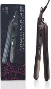 img 4 attached to 💇 Enhance Your Hair Styling with Ella's Boutique Full Size Flat Iron Hair Straightener - 1" Ceramic Tourmaline Ionic, Floating Plates, Adjustable Temp Control, Frizz Control, Perfect for Curls, Flips, and Beautiful Hair