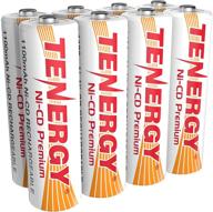 ⚡️ tenergy aa premium nicd rechargeable batteries 1100mah 1.2v 8-pack - ideal for solar and garden lights logo
